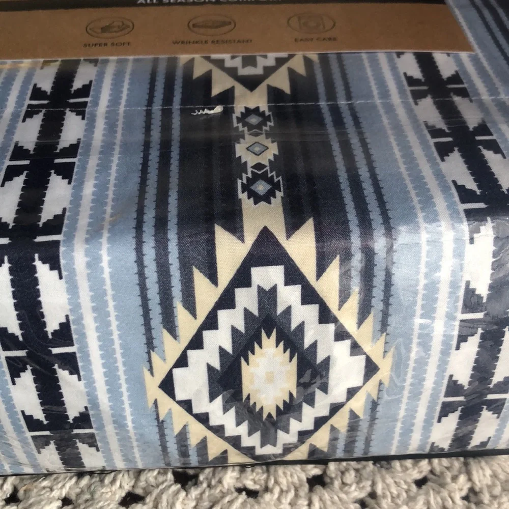Wrangler QUEEN 6-Piece Sheet Set – Aztec Blue